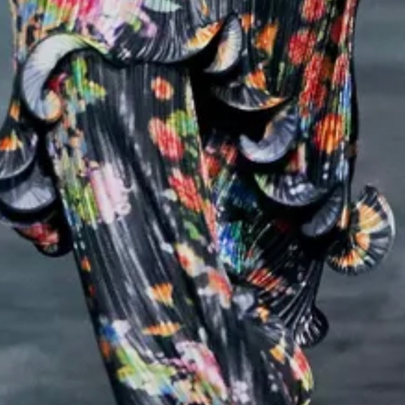 Givenchy NWT Medi Pleated Tiered Multi Color Skirt 6 - Picture 3 of 9